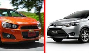 เปรียบเทียบ Toyota Vios และ Chevrolet Sonic