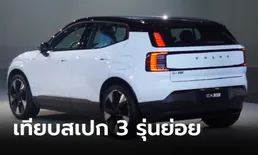 เปิดสเปก Volvo EX30 เวอร์ชันไทย 3 รุ่นย่อย ราคา 1,590,000 - 1,890,000 บาท