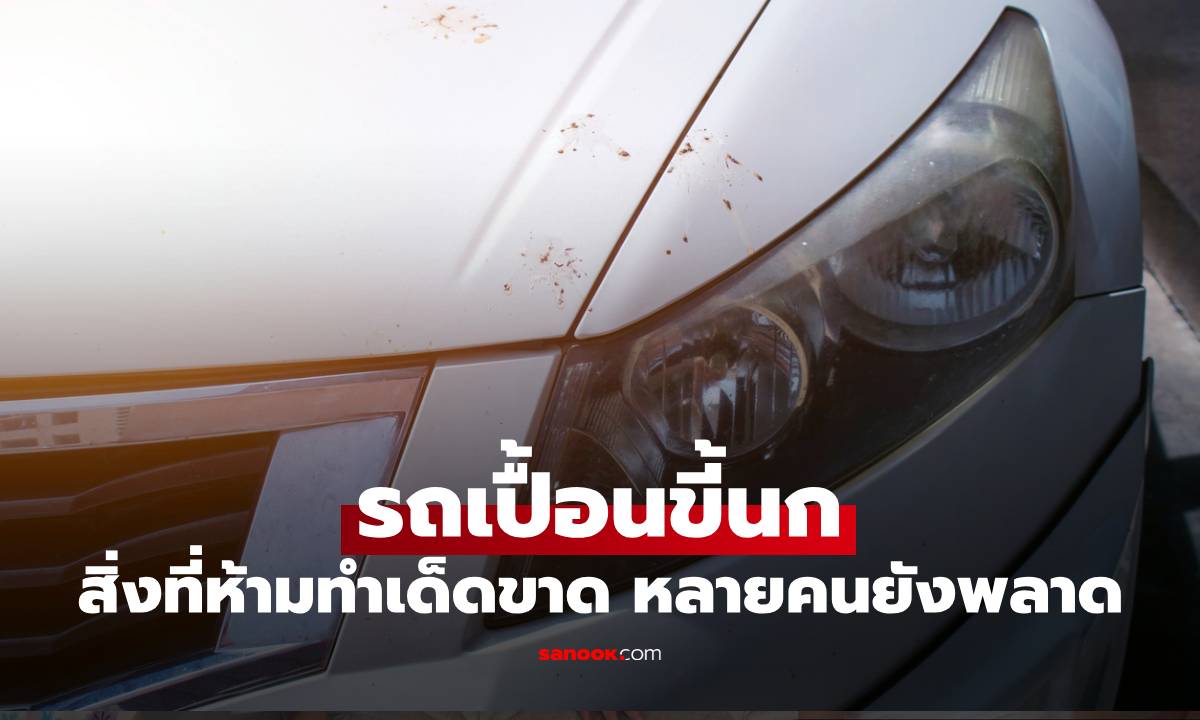 สิ่งที่ห้ามทำเด็ดขาด ถ้ารถเปื้อนขี้นก หลายคนยังพลาด