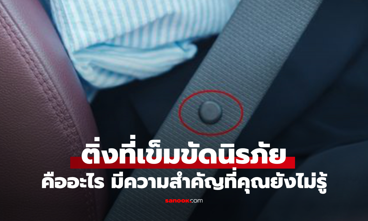 ปุ่มเล็กบนสายเข็มขัดนิรภัยมีไว้ทำอะไร? หลุดแล้วต้องซ่อมหรือไม่