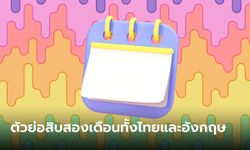 เดือนภาษาอังกฤษ พร้อมตัวย่อ และคำอ่านทั้ง 12 เดือน