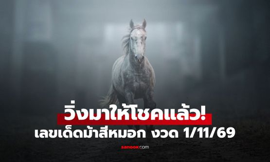 เลขเด็ดม้าสีหมอก งวด 1 พฤศจิกายน 2569 เปิดเลขเด่นบน-ล่างครบ คอหวยเช็กด่วน