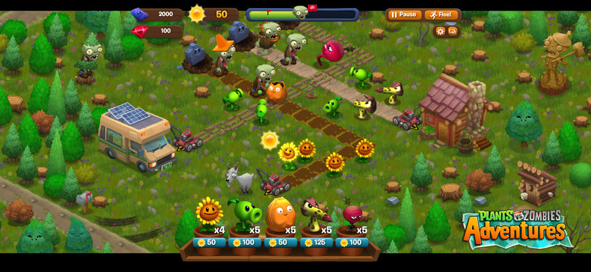 เกมส์ Plants vs. Zombies Adventures