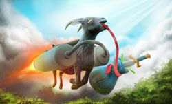 Goat Simulator Courier แพะป่วนร่วมวงเกม DOTA 2