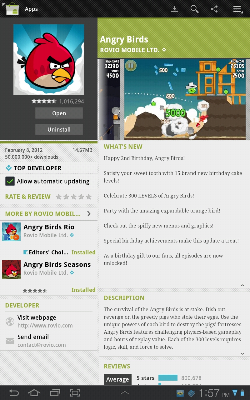 Angry Birds อัพเดต 15 ด่านใหม่