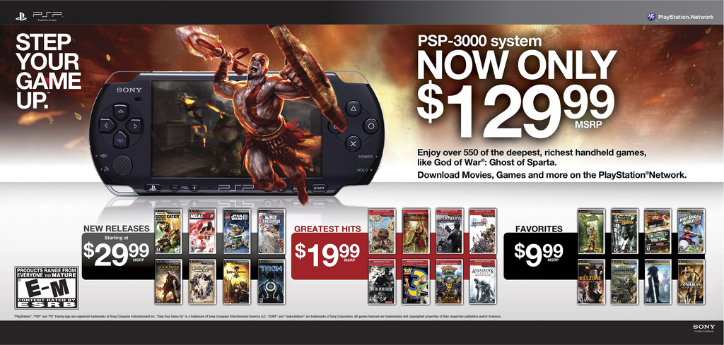 เครื่อง PSP-3000 โละราคาลงอีกแล้ว เหลือแค่ 4000 บาท