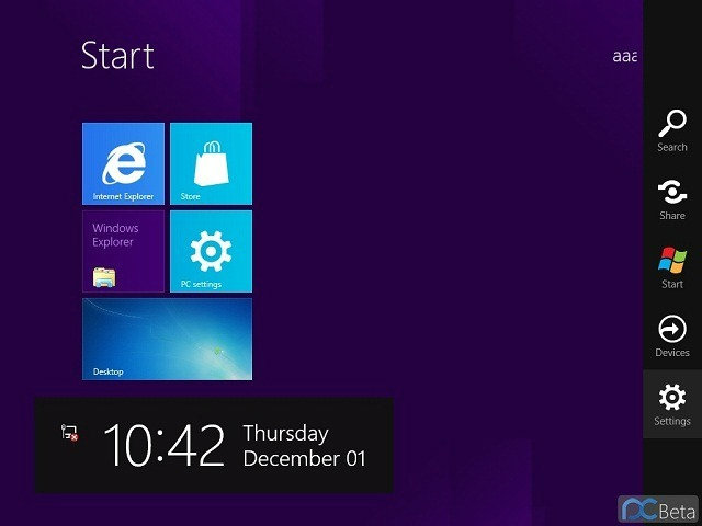 Windows 8 build 8158 หลุด! ฟีเจอร์ใหม่ และCharm Bar ที่เปลี่ยนไป