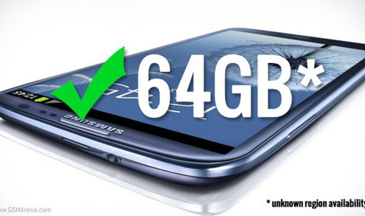 ซัมซุงเผย มีแน่ Galaxy S3 ความจุ 64 GB แต่อาจมีแค่บางประเทศ