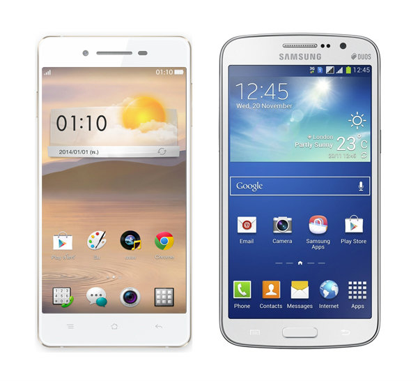 เปรียบมวยสมาร์ทโฟน 2 ซิมจอใหญ่ระหว่าง OPPO R1 และ Galaxy grand 2