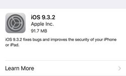 Apple ปล่อย iOS 9.3.2 แก้ปัญหาเรื่องความปลอดภัย และฟีเจอร์ รายละเอียดเพิ่มเติมกดที่นี่
