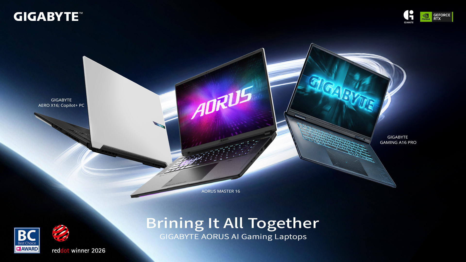 GIGABYTE เปิดตัวเกมมิ่งแล็ปท็อป AI เจ้าของรางวัลระดับโลก พร้อมอัปเดตใหม่ของ GiMATE สุดล้ำ ภายในงาน C