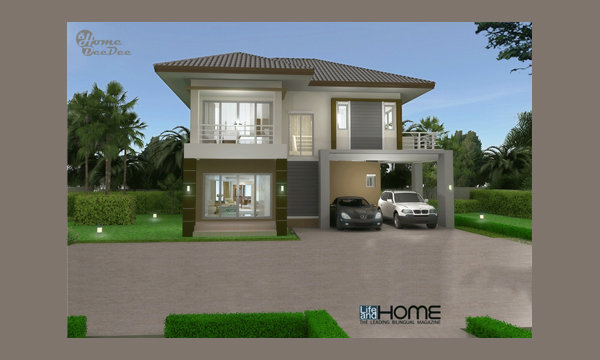 แบบบ้านเดี่ยว 2 ชั้น สไตล์Modern Contemporary