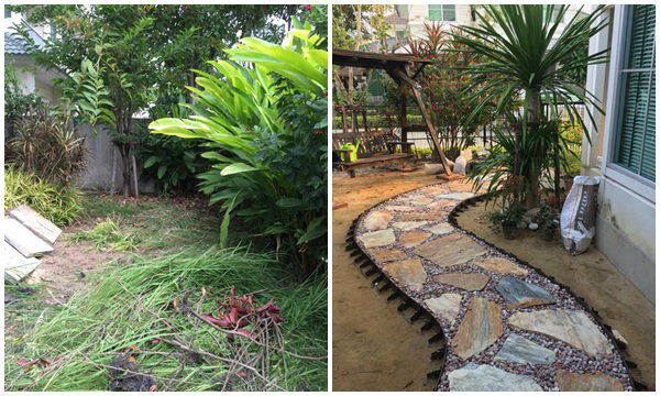 Before & After จัดสวนด้วยตัวเอง จากที่คิดว่าไม่ไหว 4 เดือนผ่านไป "ไฉไล" เกินจริง
