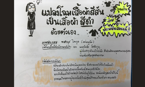 แปลงโฉมเสื้อผ้าสีสันเป็นเสื้อผ้าสีดำด้วยตัวเอง
