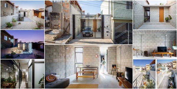 แบบบ้าน โครงสร้างอิฐบล็อค ปรับปรุงจากบ้านที่ทรุดโทรม จนโดดเด่น