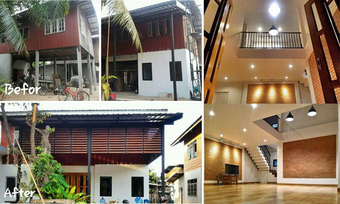 เมื่อสถาปนิก รีโนเวทบ้านครึ่งปูนครึ่งไม้ของตัวเอง ในงบ 450,000 บาท คุมงบเอง หาช่างเอง ออกมาแจ่ม
