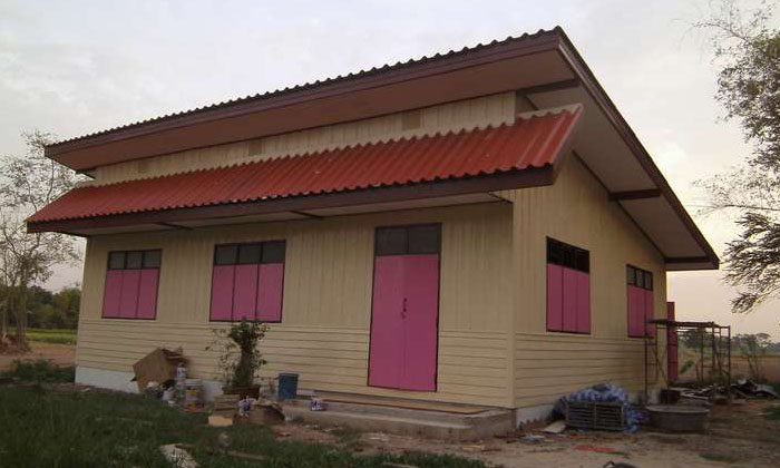 รีวิวแบบบ้านชั้นเดียวครึ่งปูนครึ่งไม้ สร้างจากไม้เก่า บ้านน้อยปลายนา