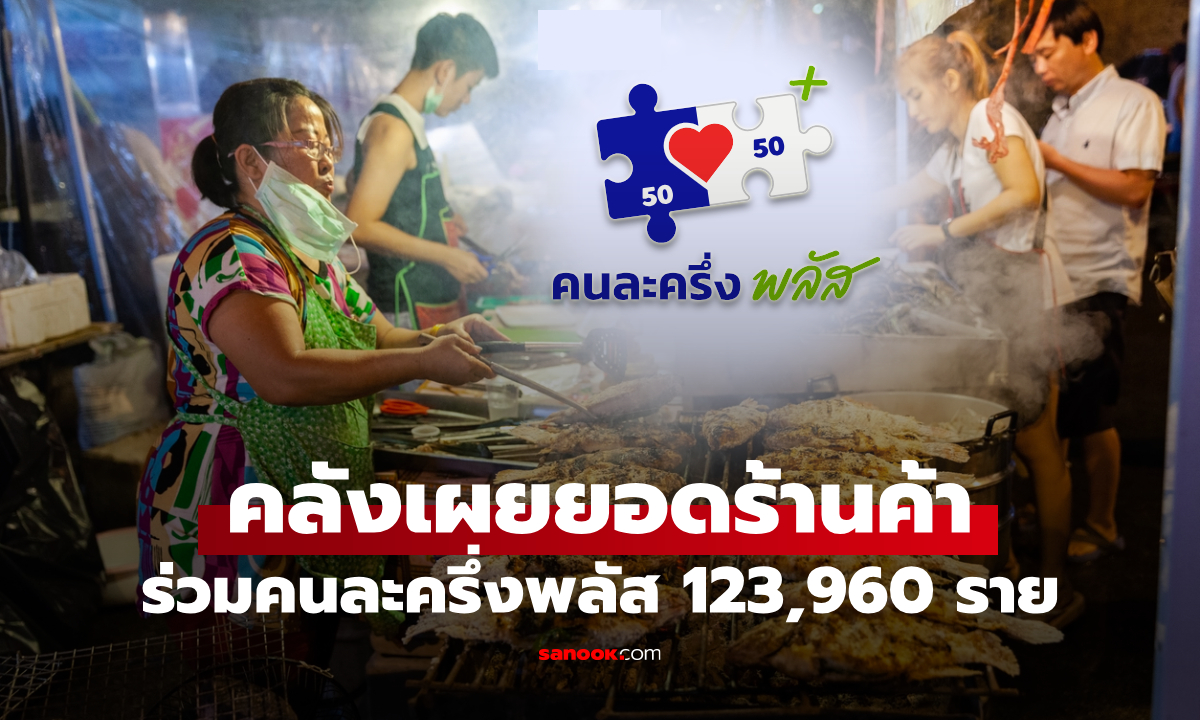 ร้านค้าลงทะเบียนคนละครึ่งพลัส สำเร็จแล้ว 123,960 ราย