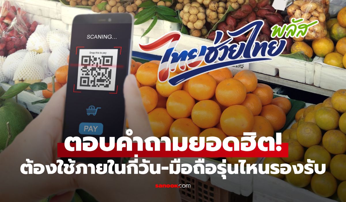 ไทยช่วยไทยพลัส ต้องใช้จ่ายครั้งแรกภายในกี่วัน-บัตรคนจนร่วมได้-มือถือรุ่นไหนรองรับแอปฯ เป๋าตัง?