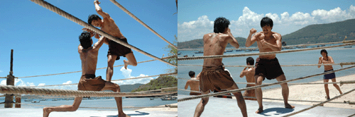 เต้ เกรียม หลังไหม้ ถ่ายฉากโชว์ แม่ไม้ ไชยา ที่ชุมพร