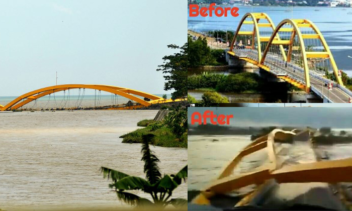 พังพินาศ! สะพานโปนูเลเล แลนด์มาร์คสำคัญของเมือง ถูกทำลายหลังแผ่นดินไหว