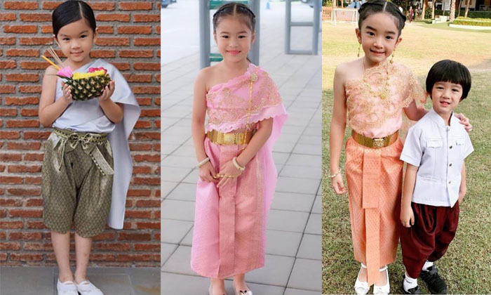 ตะมุตะมิน่าเอ็นดู ลูกดาราสวมชุดไทย น่ารักสมวัยในวันลอยกระทง