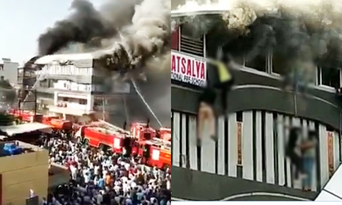 ไฟไหม้โรงเรียนกวดวิชาอินเดีย เวทนาเด็กๆ หนีตาย-ร่วงตกตึก สังเวย 19 ศพ