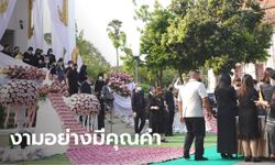 สุดฮือฮา งานศพที่โคราชตกแต่งเมรุเผาศพด้วยบะหมี่กึ่งสำเร็จรูป-ข้าวสาร-อาหารแห้ง