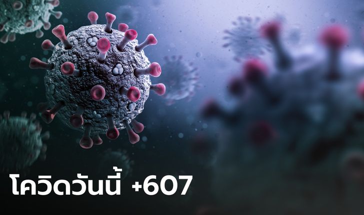 โควิดวันนี้ ไทยมีผู้ป่วยรายใหม่ รักษาตัวใน รพ. 607 ราย เสียชีวิตอีก 14 ราย