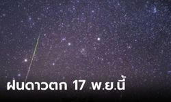 รอชมกันเลย! คืน 17 พ.ย.นี้ เกิดฝนดาวตกลีโอนิดส์ 15 ดวงต่อชั่วโมง ยาวถึงรุ่งเช้า 18 พ.ย.