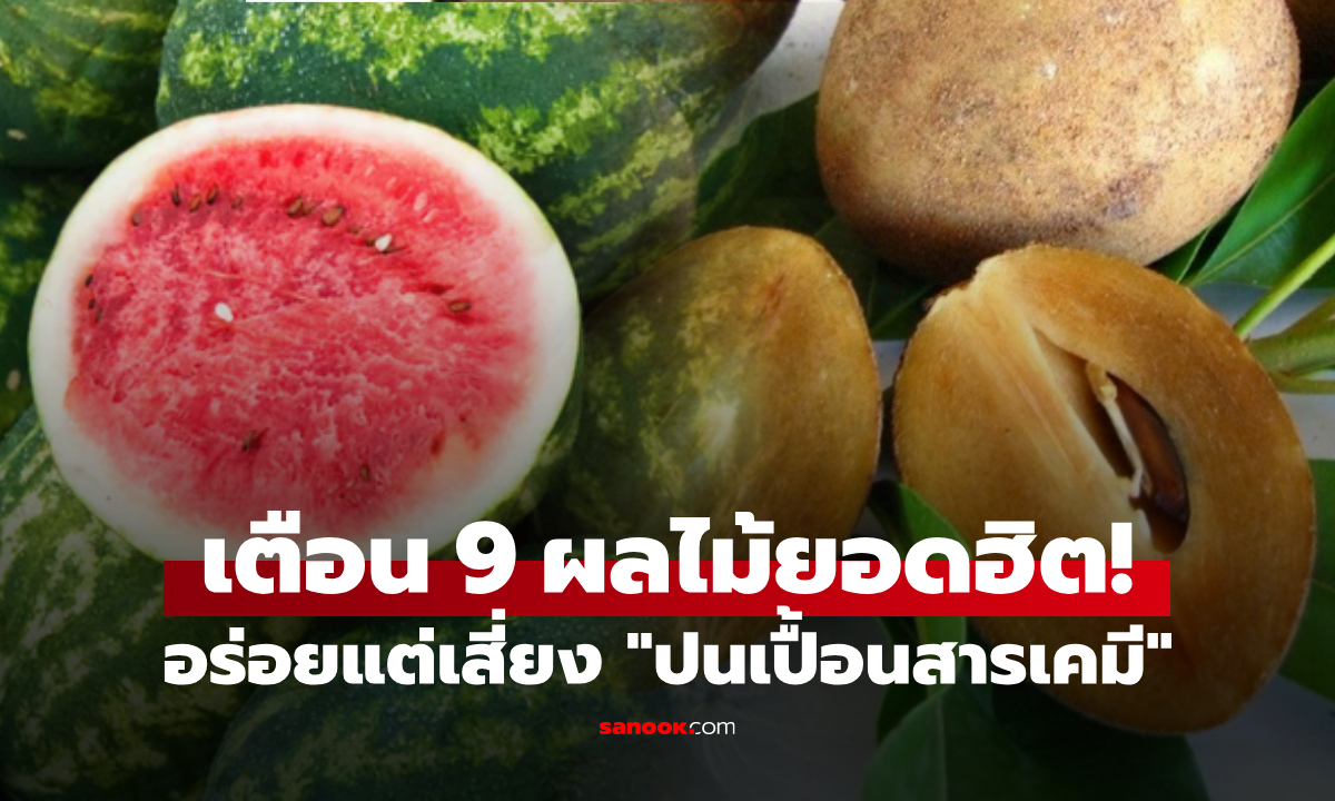 เปิดลิสต์ 9 ผลไม้หน้าร้อน อร่อยแต่เสี่ยง "สารเคมี" แตงโม-ละมุด-ขนุน ยังไม่ใช่อันดับแรก!