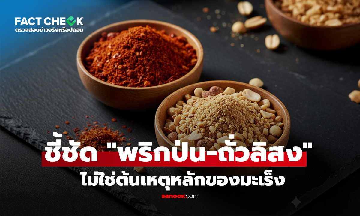 อ.เจษฎา ชี้ชัด "พริกป่น-ถั่วลิสง" ไม่ใช่ต้นเหตุหลักของมะเร็ง หากบริโภคและเก็บรักษาอย่างถูกวิธี