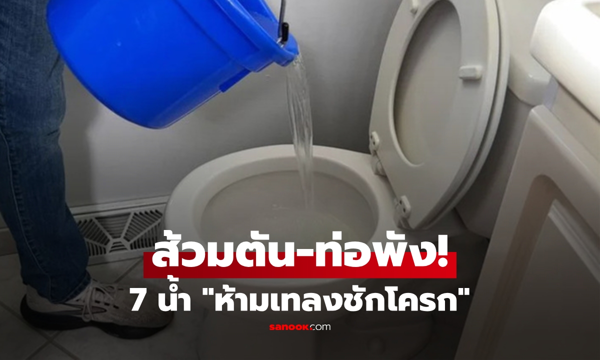 หยุดหาทำ! เตือน 7 น้ำ "ห้ามเทลงชักโครก" เสี่ยงส้วมตัน-ท่อระเบิด ค่าซ่อมหลักหมื่น
