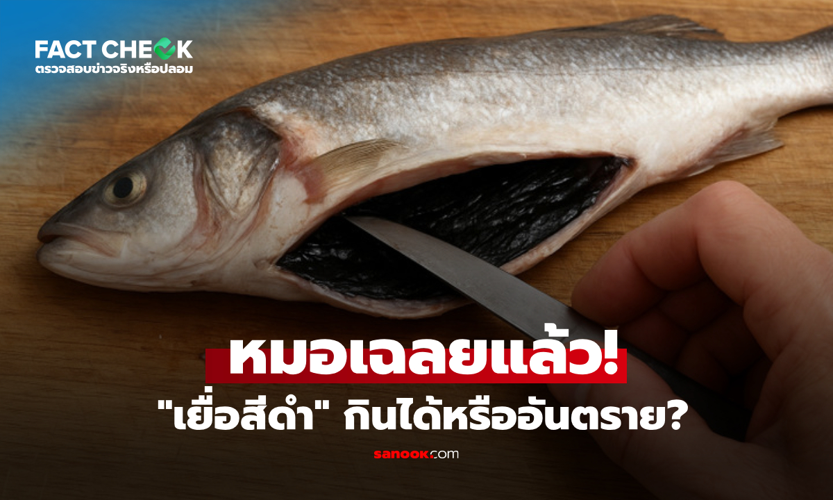 เช็กข่าวชัวร์ : หมอเฉลยแล้ว ในท้องปลา "เยื่อสีดำ" ที่มีรสขมๆ กินได้หรือต้องขูดทิ้ง?