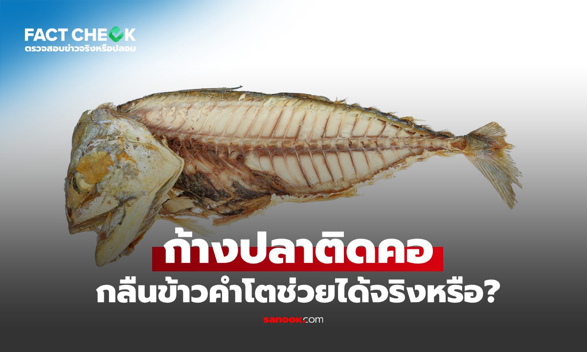 เช็กข่าวชัวร์ : ก้างปลาติดคอ กลืนข้าวคำโต ช่วยได้จริงหรืออันตรายกว่าเดิม