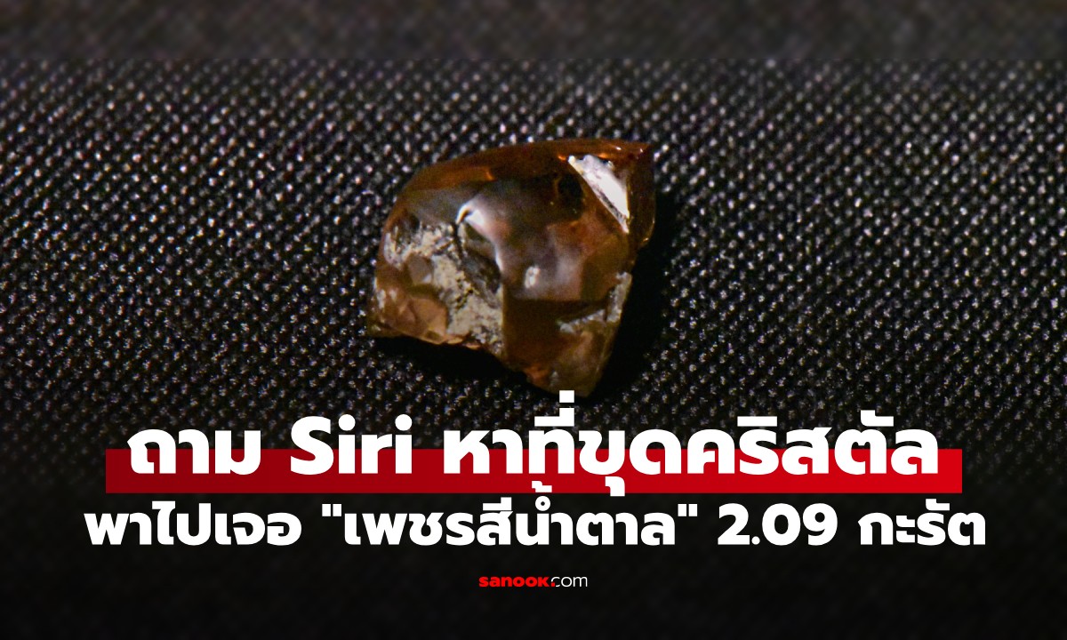 Siri นำโชค! ลูกชายอยากขุดคริสตัล แม่กดหามือถือพาไปเจอ "เพชร" 2.09 กะรัต