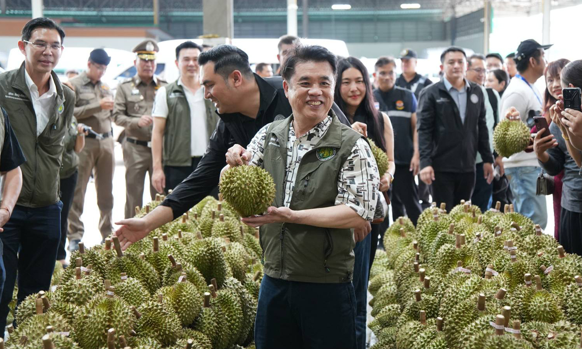 “สุริยะ” คุมเข้มคุณภาพทุเรียนไทย เปิดส่งออก 24 ชม. หวังดันรายได้ทะลุ 1.5 แสนล้าน