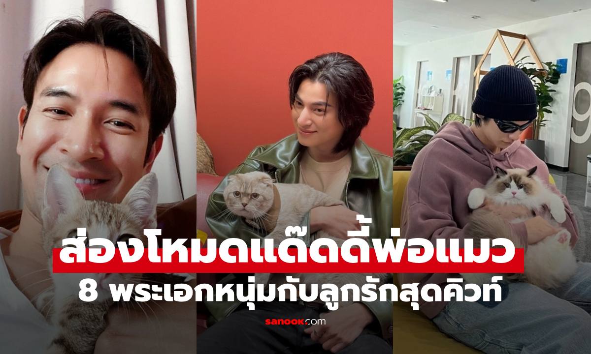 8 ดาราหนุ่มแด๊ดดี้พ่อแมว ส่องความน่ารักเจ้าเหมียวผู้กุมหัวใจซุปตาร์ตัวพ่อ