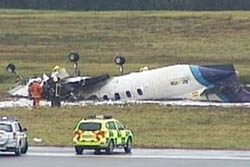 เกิดเหตุเครื่องบินตกที่สนามบินในไอร์แลนด์