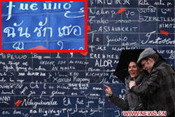 รับวาเลนไทน์! กำแพงบอกรัก 300 ภาษา