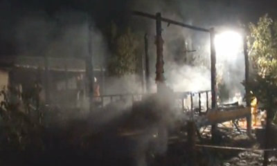 บ้านถูกตัดไฟ 2 พี่น้องจุดเทียนนอน ตายคู่ในกองเพลิง
