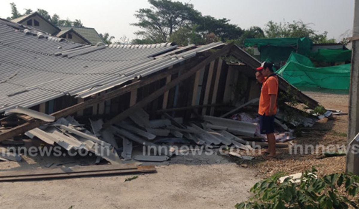 พายุถล่มแม่ลาว บ้านพังกว่า 100 หลัง