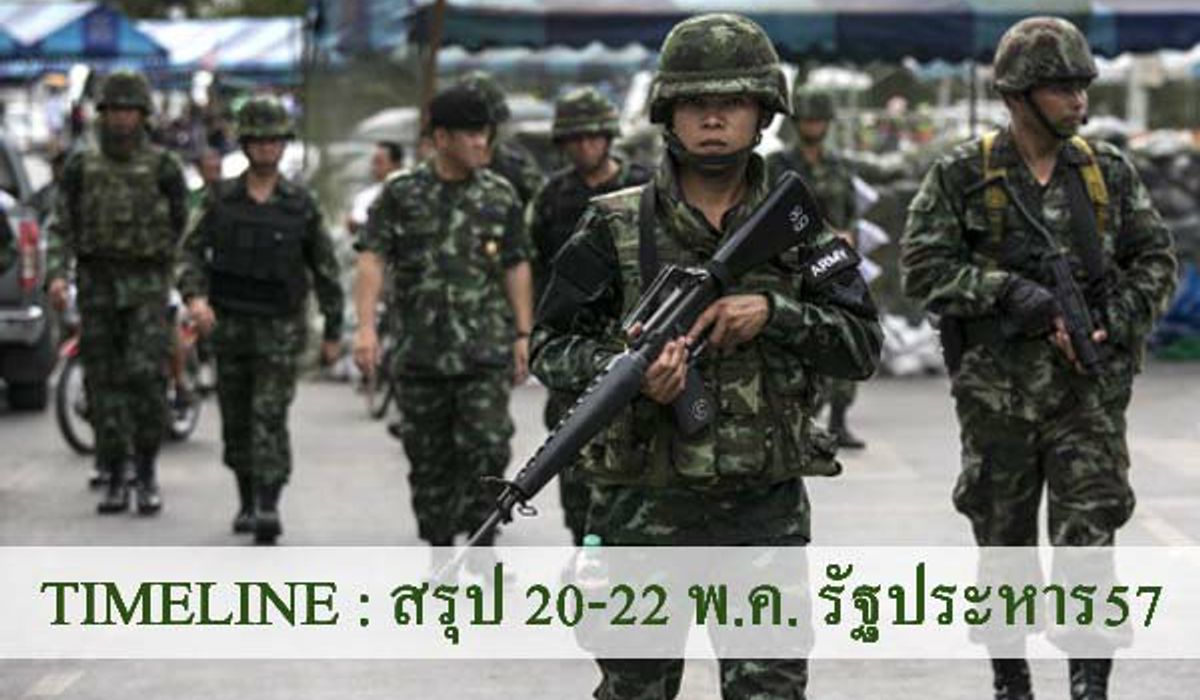 สรุปเหตุการณ์ระทึก 20-22 พ.ค. รัฐประหาร พ.ศ. 2557