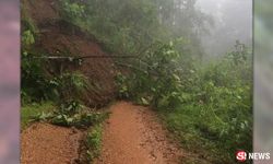 ฝนตกหนัก-ดินสไลด์ถล่มปิดถนน แม่ฮ่องสอน