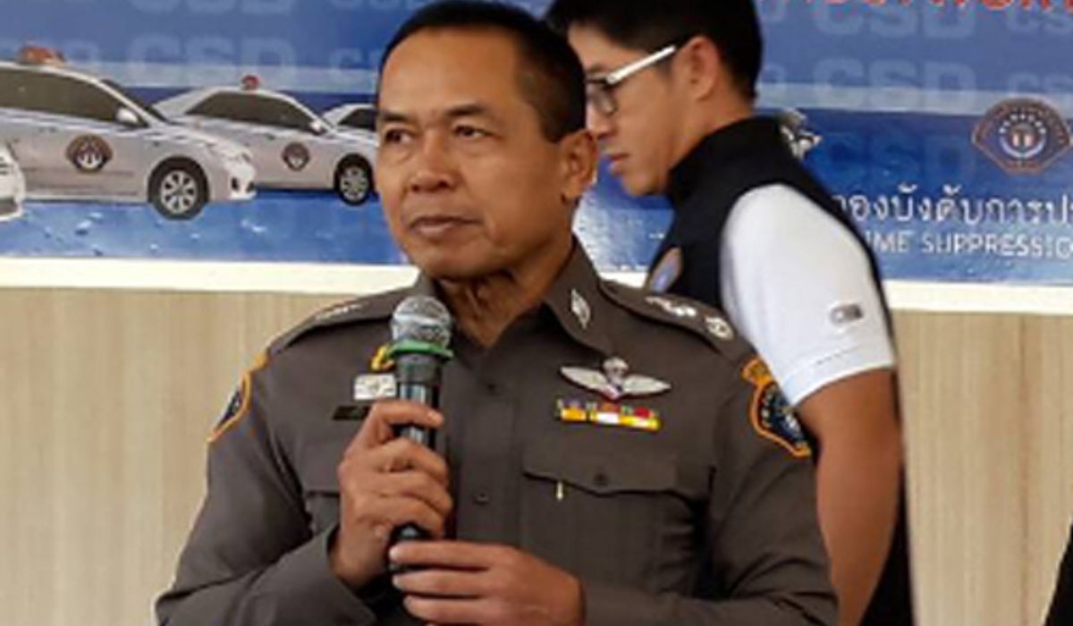 รรท.ผบก.ป.แถลงรวบหนุ่มหนีประกันศาลศรีษะเกษ