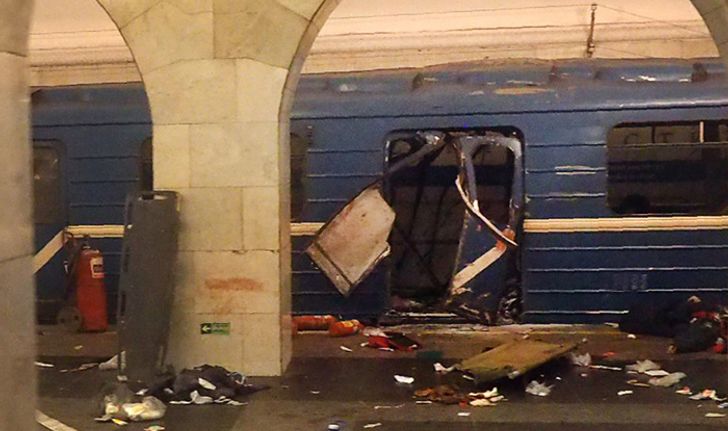ระเบิดรถไฟใต้ดินเซ็นต์ปีเตอร์สเบิร์ก รัสเซีย ดับแล้ว 11 ศพ