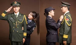 คู่รักชนะระยะทาง 1,300 กม. ตำรวจสาวรักมั่นคงทหารหนุ่มจีน