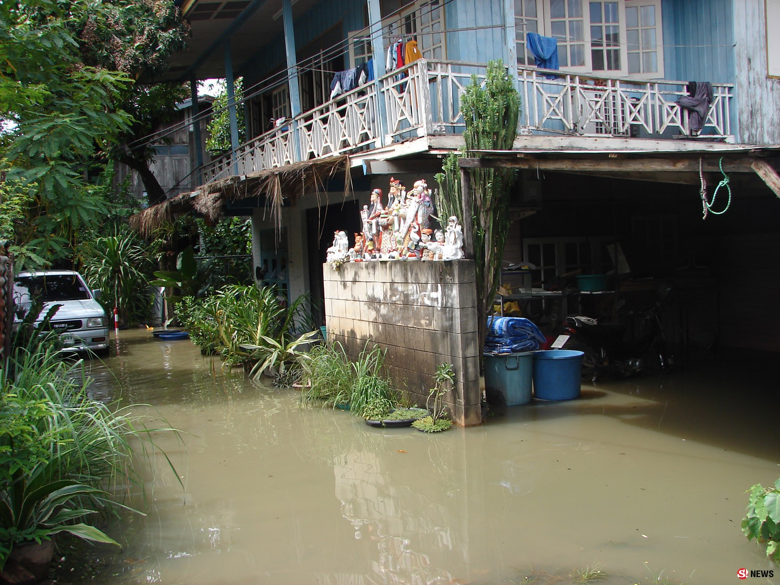 มวลน้ำระลอกแรก-วิกฤตน้ำโขงสูงท่วมทะลักแล้ว 20 บ้านราษฎรริมปาก “ลำห้วยมุก”