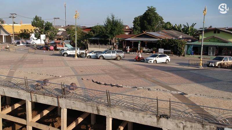 พื้นปูนลานวัฒนธรรมริมโขง หนองคาย