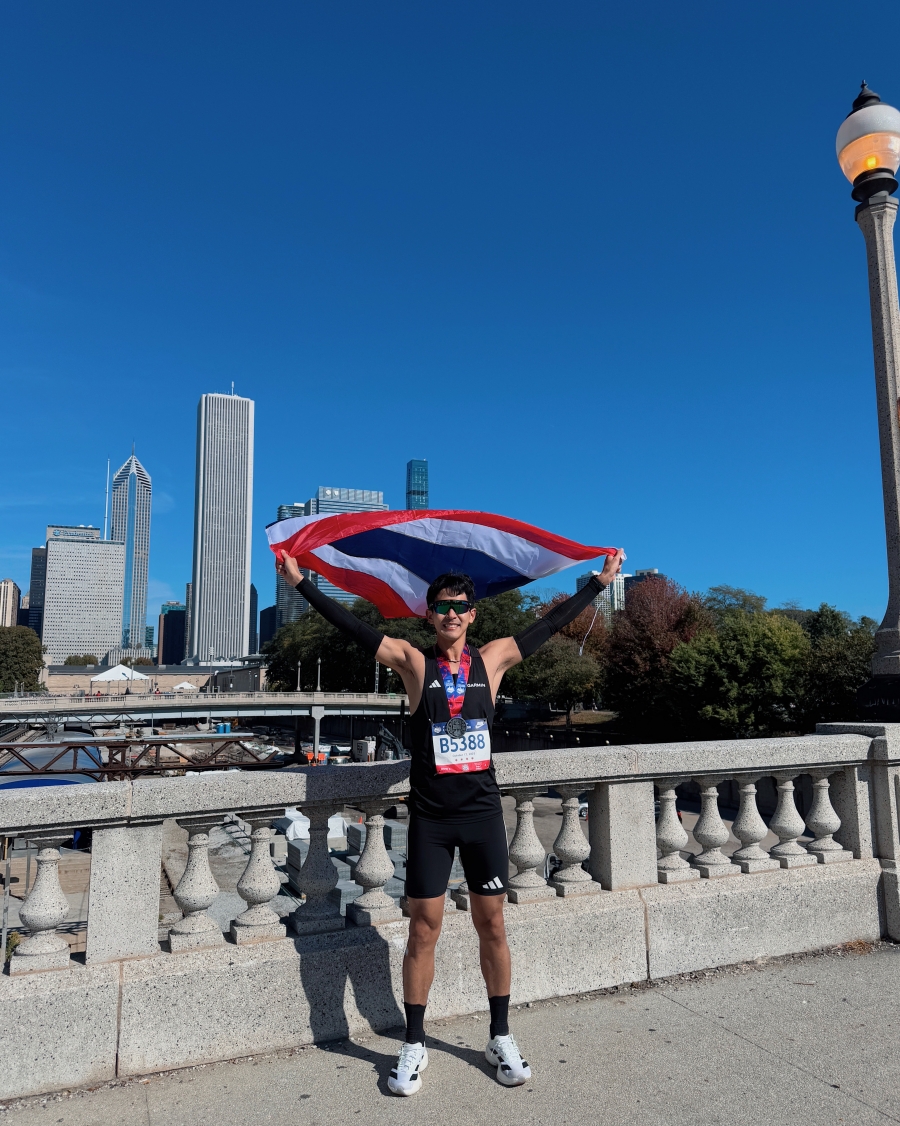 เต้ย พงศกร Chicago Marathon 2025